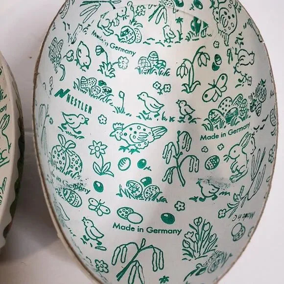 Adorable Vintage Paper Mache Easter Egg Container Box 4" Made in Germany - Picture 7 of 9